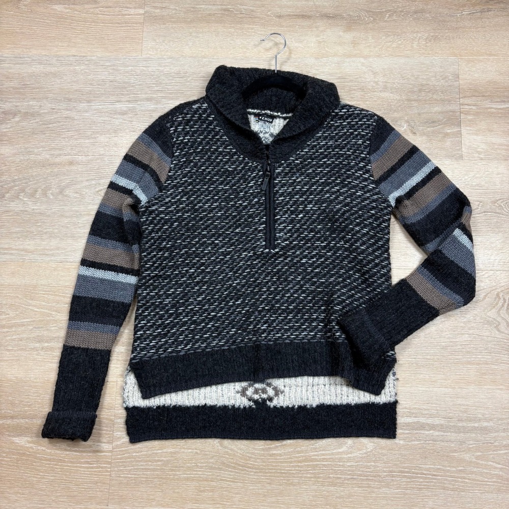 Smartwool x CHUP  Quarter Zip Wool Blend Fair Isle Sweater Women's Small